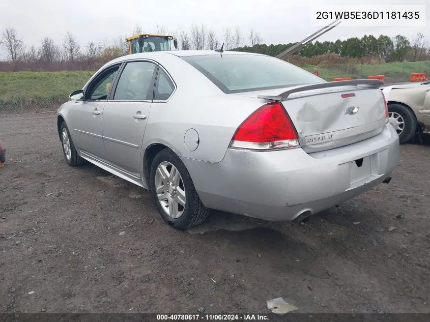 2013 Chevrolet Impala Lt VIN: 2G1WB5E36D1181435 Lot: 40780617