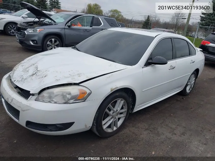 2013 Chevrolet Impala Ltz VIN: 2G1WC5E34D1193600 Lot: 40790235