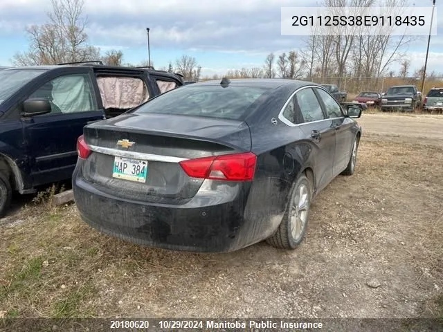 2014 Chevrolet Impala Lt V6 VIN: 2G1125S38E9118435 Lot: 20180620