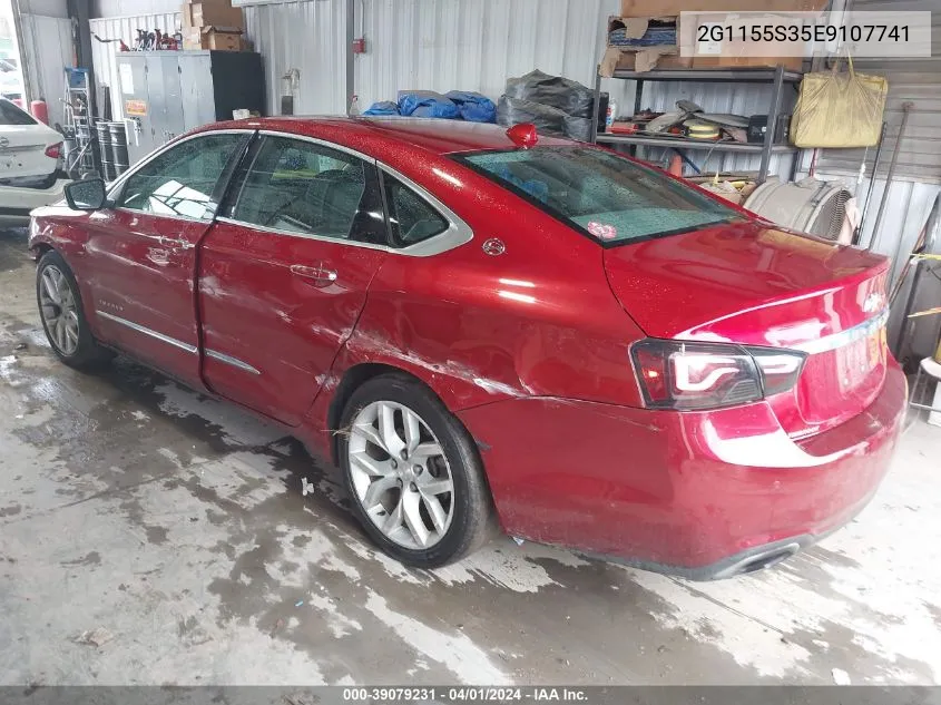 2014 Chevrolet Impala 2Lz VIN: 2G1155S35E9107741 Lot: 39079231