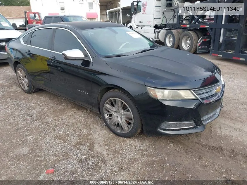 2014 Chevrolet Impala 1Ls VIN: 1G11Y5SL4EU111340 Lot: 39645123