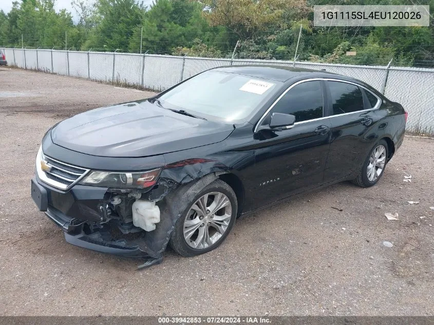 2014 Chevrolet Impala 1Lt VIN: 1G1115SL4EU120026 Lot: 39942853