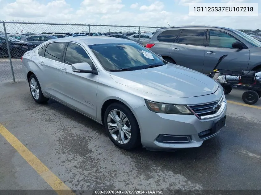 2014 Chevrolet Impala 2Lt VIN: 1G1125S37EU107218 Lot: 39970340