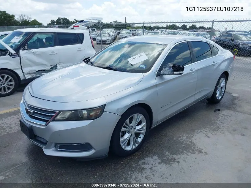 2014 Chevrolet Impala 2Lt VIN: 1G1125S37EU107218 Lot: 39970340