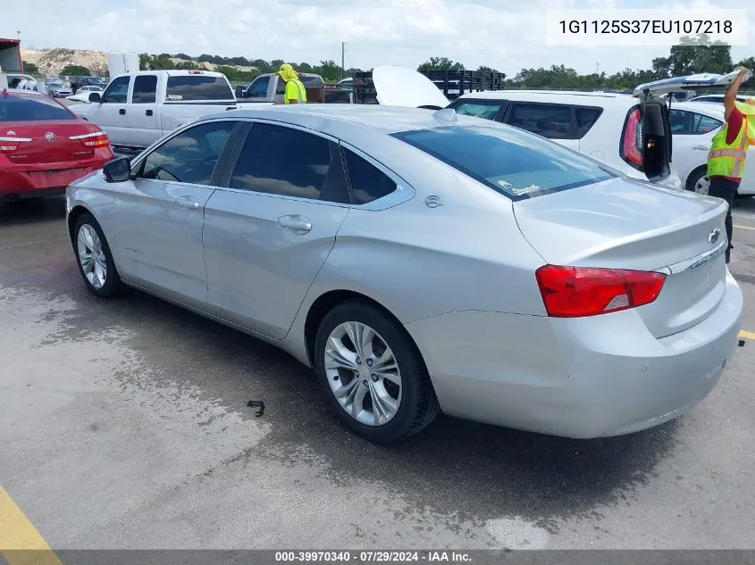 2014 Chevrolet Impala 2Lt VIN: 1G1125S37EU107218 Lot: 39970340