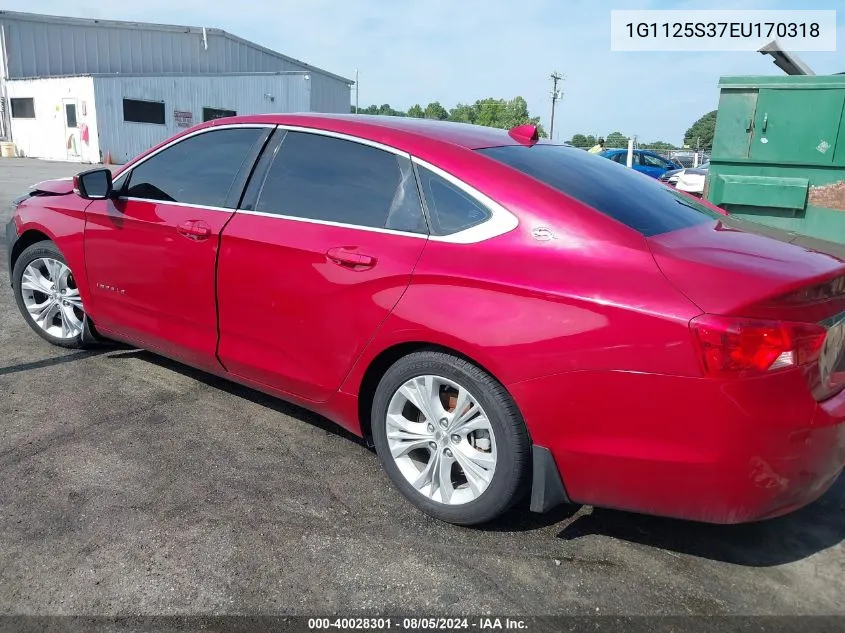 1G1125S37EU170318 2014 Chevrolet Impala 2Lt