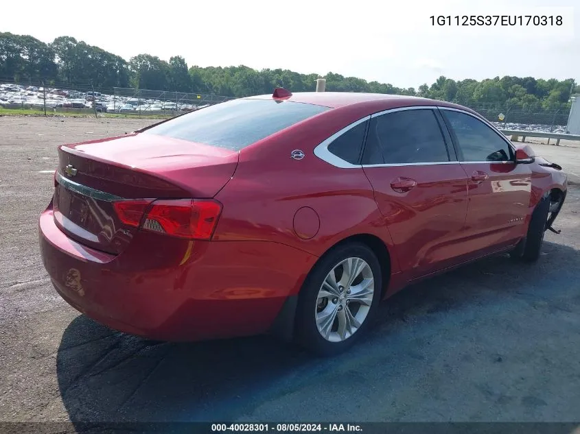 1G1125S37EU170318 2014 Chevrolet Impala 2Lt