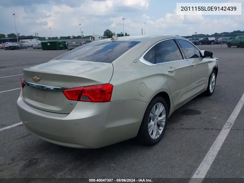 2014 Chevrolet Impala 1Lt VIN: 2G1115SL0E9142439 Lot: 40047307