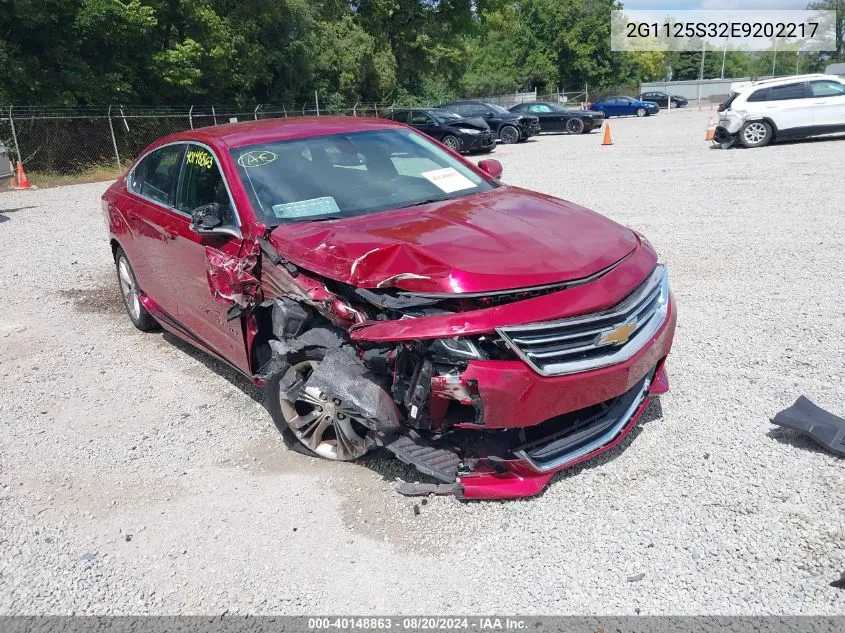 2014 Chevrolet Impala 2Lt VIN: 2G1125S32E9202217 Lot: 40148863