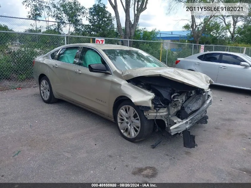 2014 Chevrolet Impala 1Ls VIN: 2G11Y5SL6E9182021 Lot: 40155920