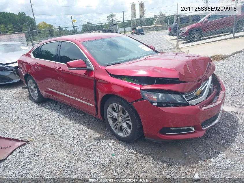 2014 Chevrolet Impala 2Lt VIN: 2G1125S36E9209915 Lot: 40169743