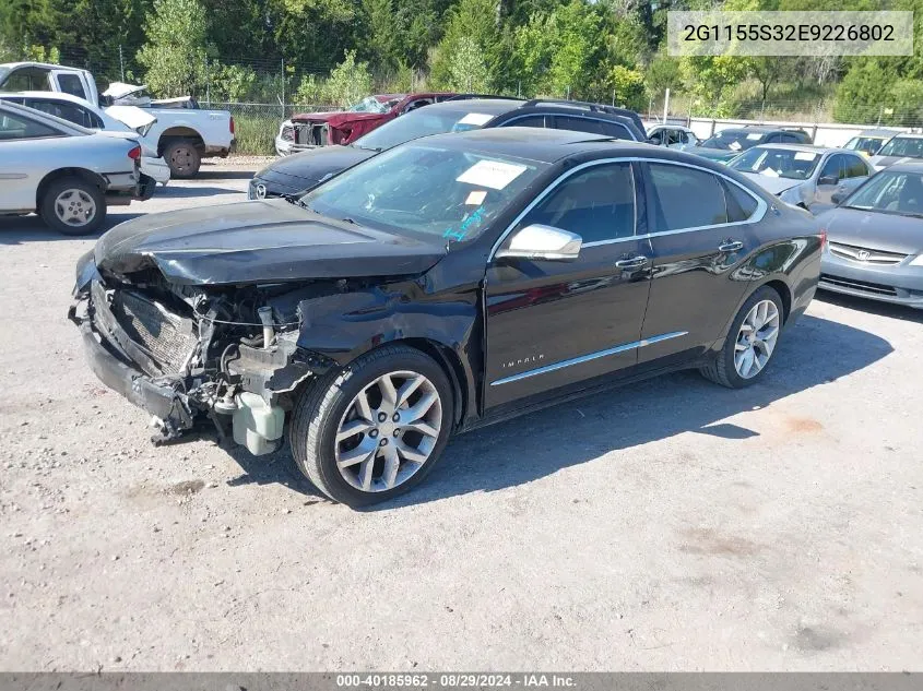 2014 Chevrolet Impala 2Lz VIN: 2G1155S32E9226802 Lot: 40185962