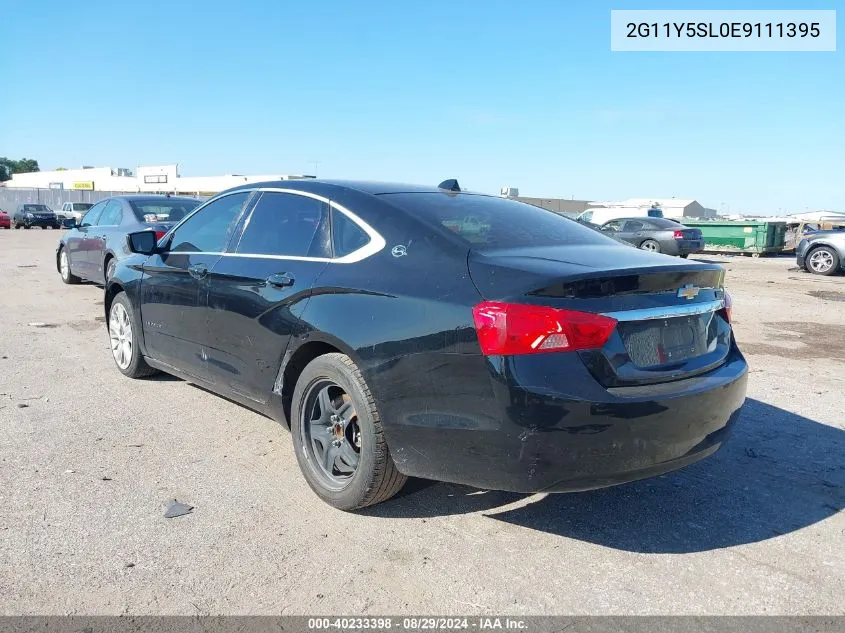 2014 Chevrolet Impala 1Ls VIN: 2G11Y5SL0E9111395 Lot: 40233398