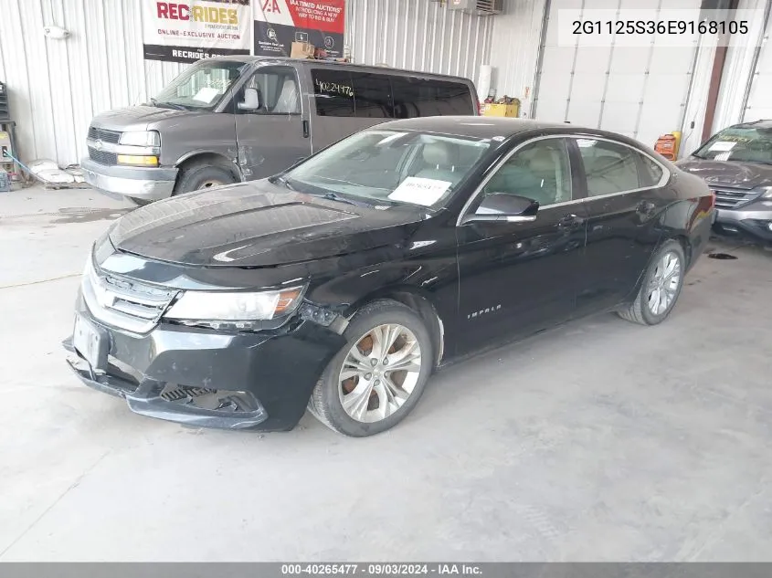 2014 Chevrolet Impala 2Lt VIN: 2G1125S36E9168105 Lot: 40265477