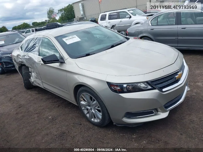 2014 Chevrolet Impala 1Ls VIN: 2G11Y5SL4E9193969 Lot: 40290804