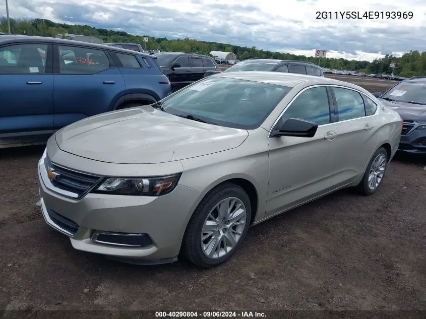 2014 Chevrolet Impala 1Ls VIN: 2G11Y5SL4E9193969 Lot: 40290804