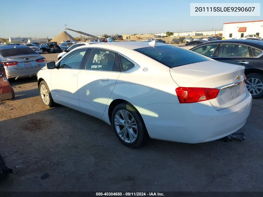 2014 Chevrolet Impala 1Lt VIN: 2G1115SL0E9290607 Lot: 40304650