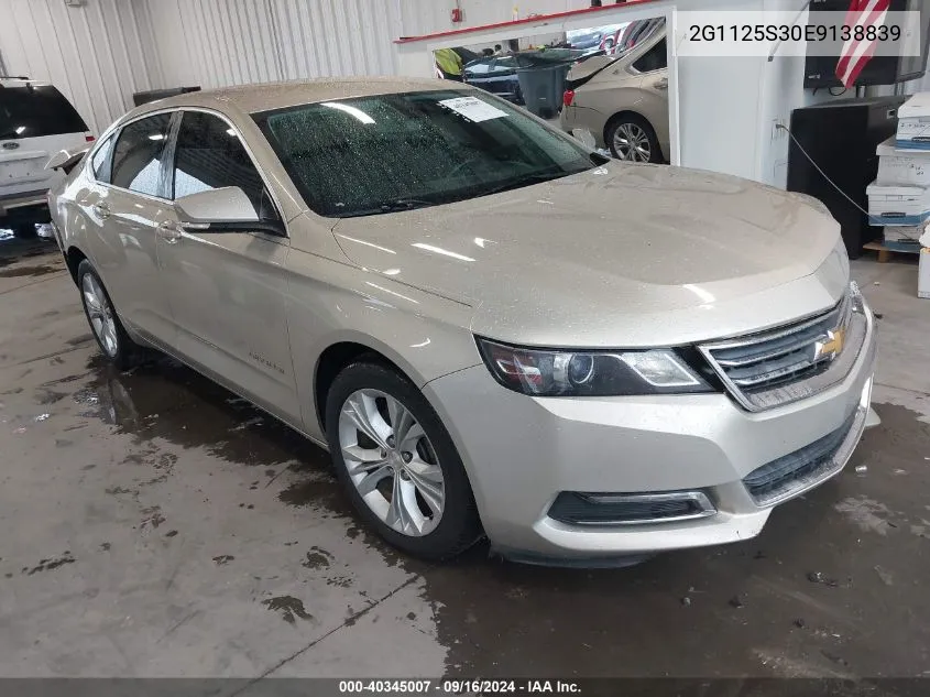 2014 Chevrolet Impala 2Lt VIN: 2G1125S30E9138839 Lot: 40345007