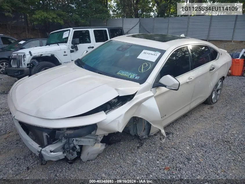 2014 Chevrolet Impala Lt VIN: 1G1125S34EU114109 Lot: 40345693