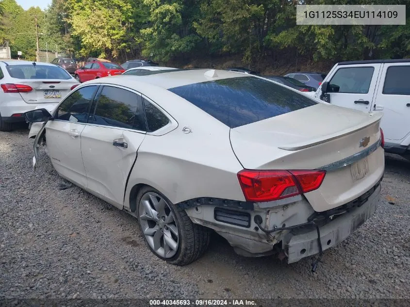 2014 Chevrolet Impala Lt VIN: 1G1125S34EU114109 Lot: 40345693