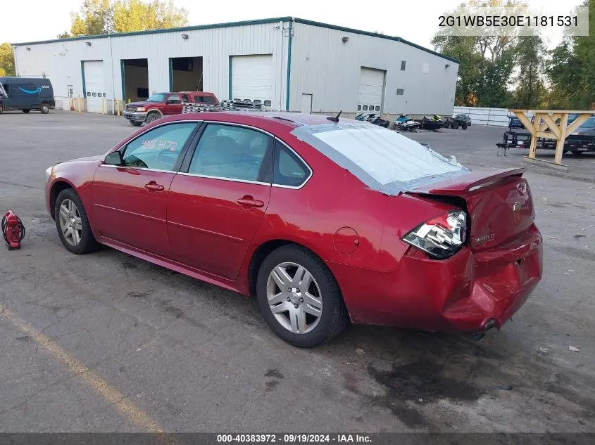 2014 Chevrolet Impala Limited Lt VIN: 2G1WB5E30E1181531 Lot: 40383972