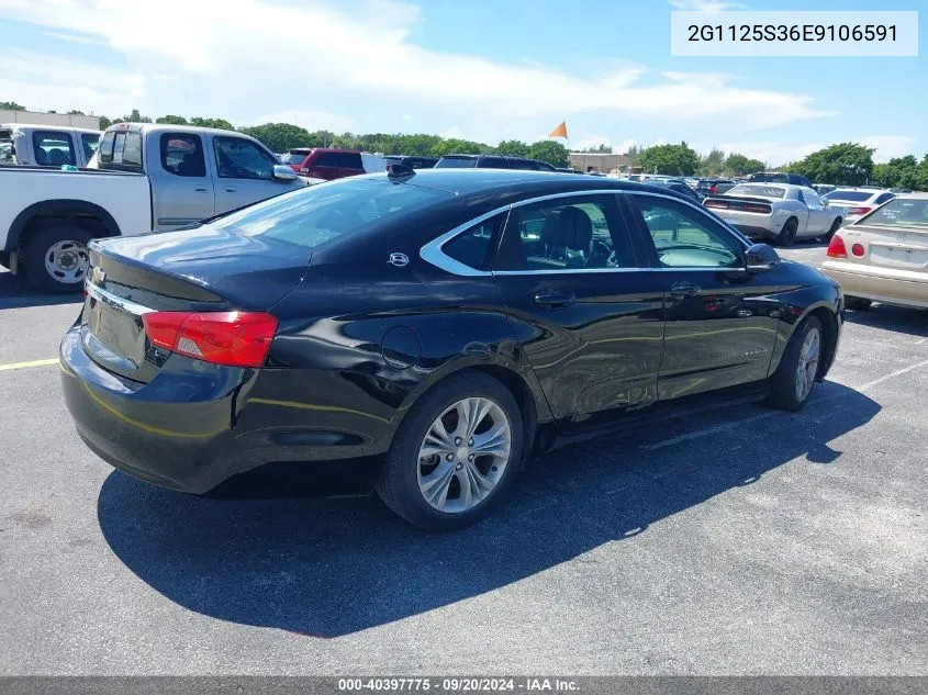 2014 Chevrolet Impala 2Lt VIN: 2G1125S36E9106591 Lot: 40397775