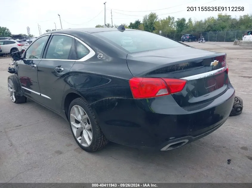 2014 Chevrolet Impala 2Lz VIN: 2G1155S35E9112258 Lot: 40411943