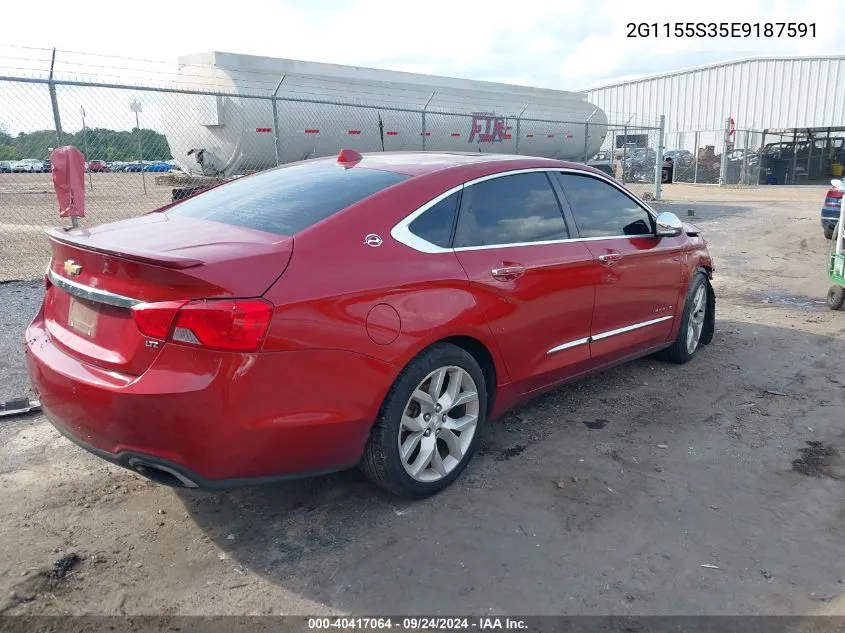 2014 Chevrolet Impala 2Lz VIN: 2G1155S35E9187591 Lot: 40417064