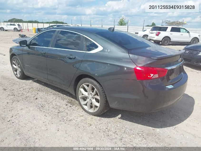 2014 Chevrolet Impala Lt VIN: 2G1125S34E9315828 Lot: 40421956