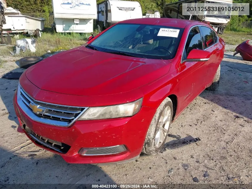 2014 Chevrolet Impala 2Lt VIN: 2G1125S33E9105012 Lot: 40423100