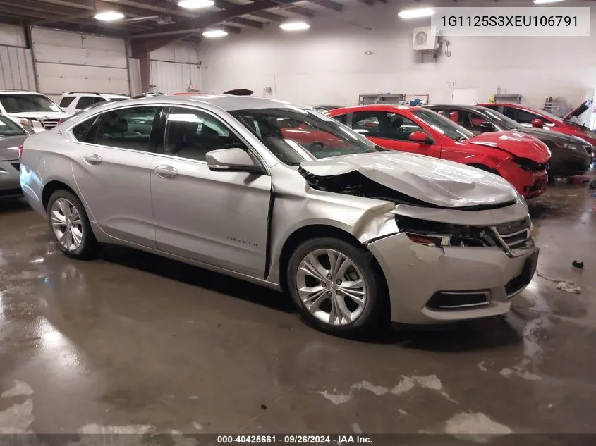 2014 Chevrolet Impala 2Lt VIN: 1G1125S3XEU106791 Lot: 40425661