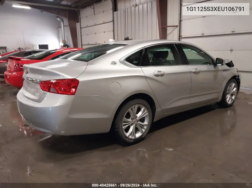 2014 Chevrolet Impala 2Lt VIN: 1G1125S3XEU106791 Lot: 40425661