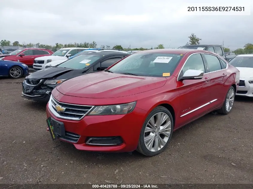 2014 Chevrolet Impala 2Lz VIN: 2G1155S36E9274531 Lot: 40428788