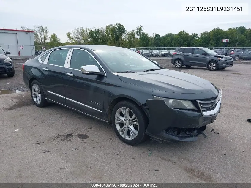 2G1125S31E9231451 2014 Chevrolet Impala 2Lt