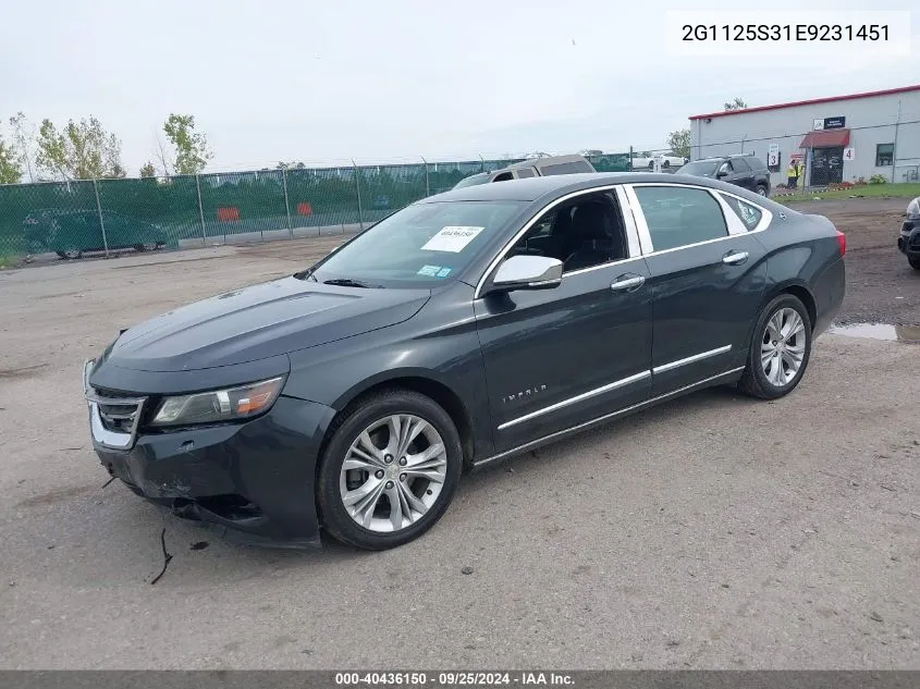 2G1125S31E9231451 2014 Chevrolet Impala 2Lt