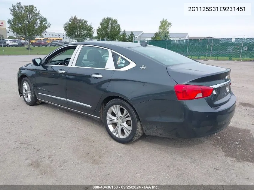 2G1125S31E9231451 2014 Chevrolet Impala 2Lt