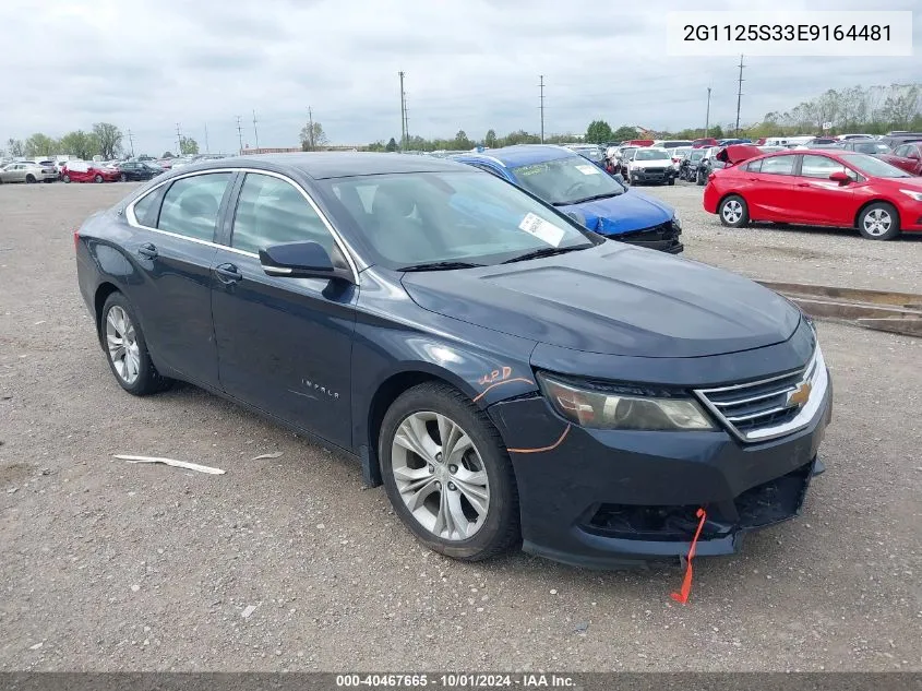 2014 Chevrolet Impala Lt VIN: 2G1125S33E9164481 Lot: 40467665