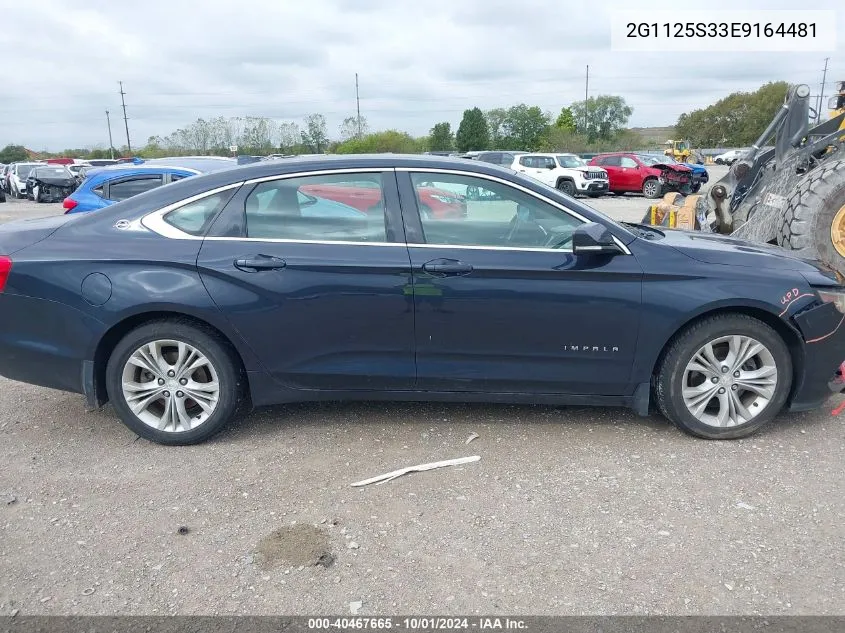 2014 Chevrolet Impala Lt VIN: 2G1125S33E9164481 Lot: 40467665