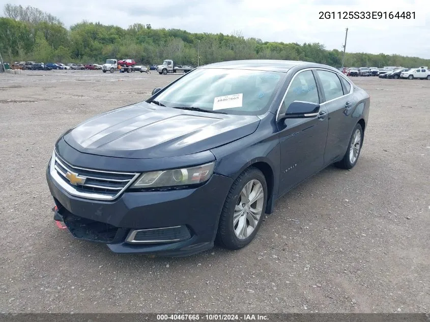 2014 Chevrolet Impala Lt VIN: 2G1125S33E9164481 Lot: 40467665