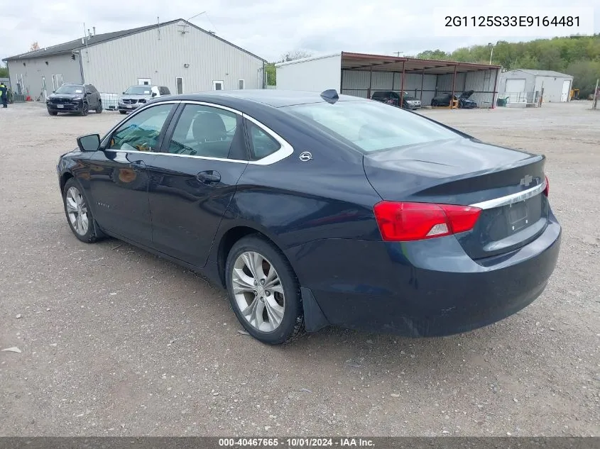 2014 Chevrolet Impala Lt VIN: 2G1125S33E9164481 Lot: 40467665