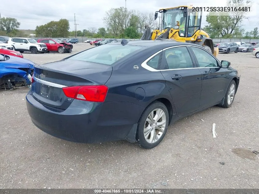 2014 Chevrolet Impala Lt VIN: 2G1125S33E9164481 Lot: 40467665