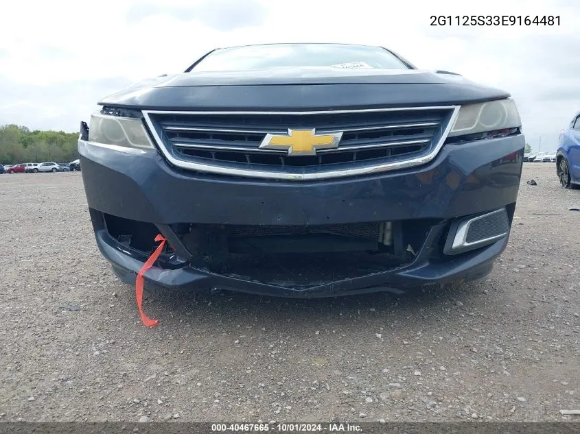 2014 Chevrolet Impala Lt VIN: 2G1125S33E9164481 Lot: 40467665