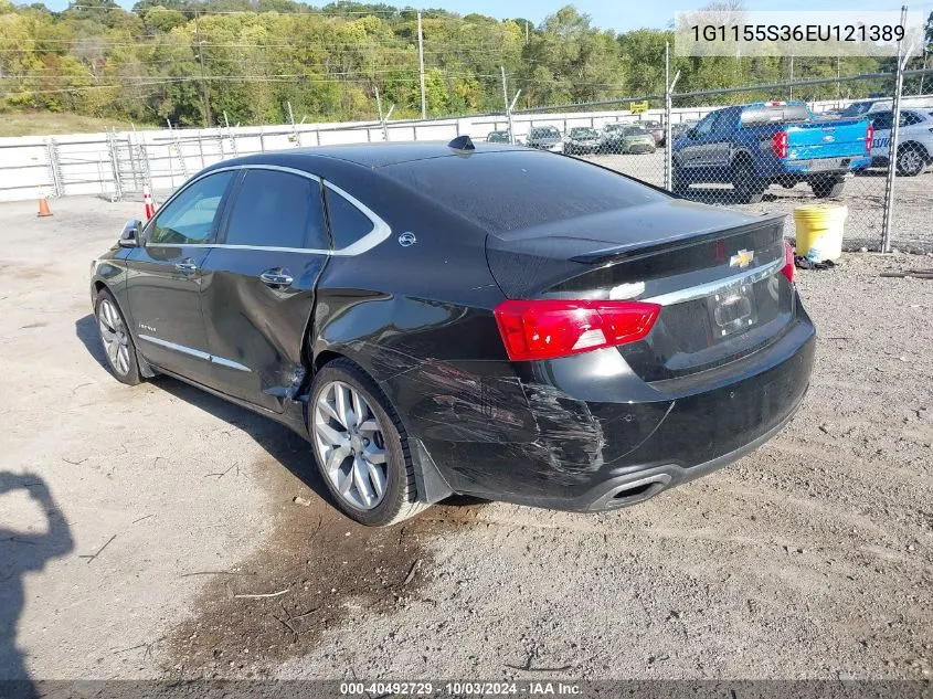 2014 Chevrolet Impala 2Lz VIN: 1G1155S36EU121389 Lot: 40492729