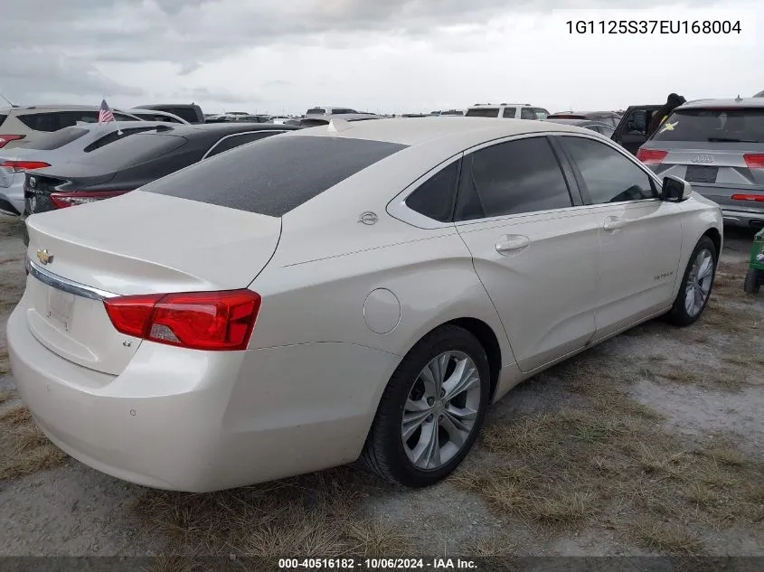 2014 Chevrolet Impala Lt VIN: 1G1125S37EU168004 Lot: 40516182