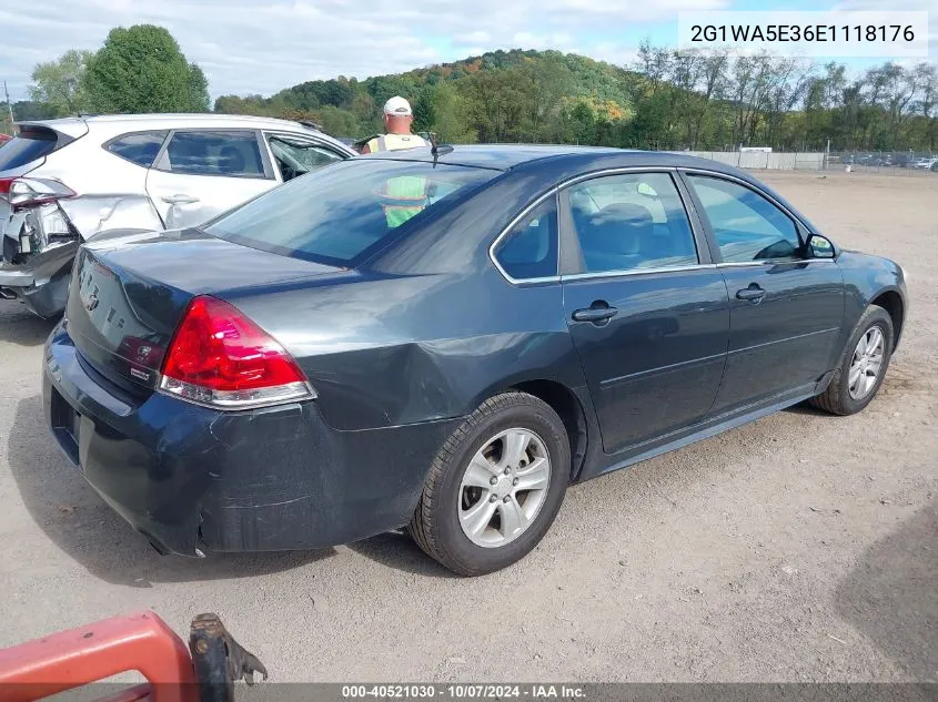 2014 Chevrolet Impala Limited Ls VIN: 2G1WA5E36E1118176 Lot: 40521030