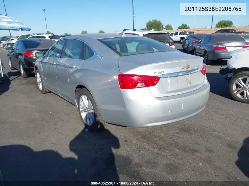 2014 Chevrolet Impala 2Lt VIN: 2G1125S38E9208765 Lot: 40525967