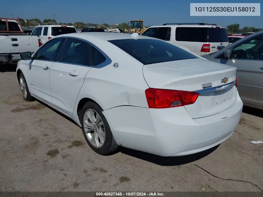 2014 Chevrolet Impala 2Lt VIN: 1G1125S30EU158012 Lot: 40527348