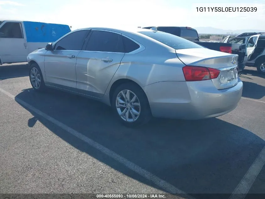 2014 Chevrolet Impala 1Ls VIN: 1G11Y5SL0EU125039 Lot: 40555093