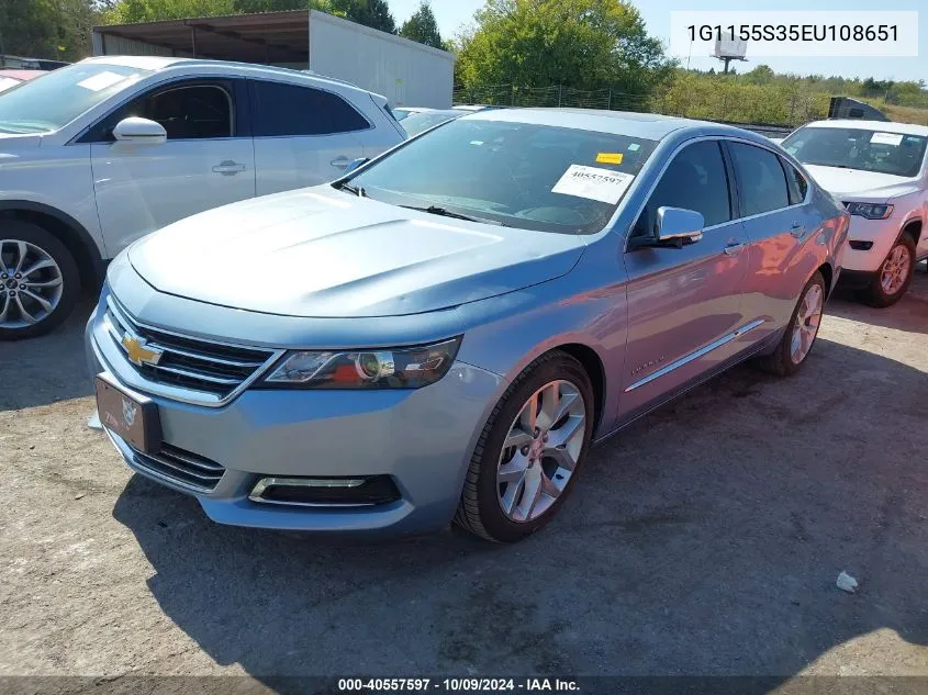 2014 Chevrolet Impala 2Lz VIN: 1G1155S35EU108651 Lot: 40557597