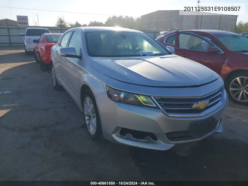 2014 Chevrolet Impala 2Lt VIN: 2G1125S31E9108507 Lot: 40661558